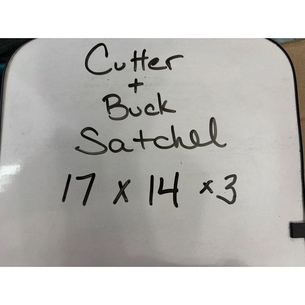 Cutter & Buck‎ Canvas Leather Briefcase Messenger Bag Brown 9850-08CC Mens